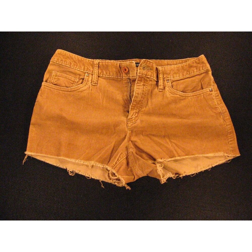 LANDS END Cutoff corduroy Denim SHORTS Cut Off Tag 8 W 30 MEASURED
